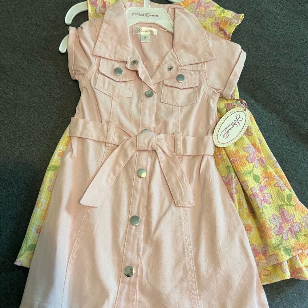 Pink Kids Dress with Belt